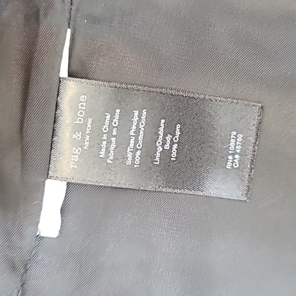 Rag & Bone Velvet Classic Moto-Inspired Biker Jacket in Black - Picture 13 of 17